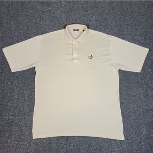 Vtg Marbas × Master Mens Golf Polo Shirt Size M Beige Short Sleeve Italy Made
